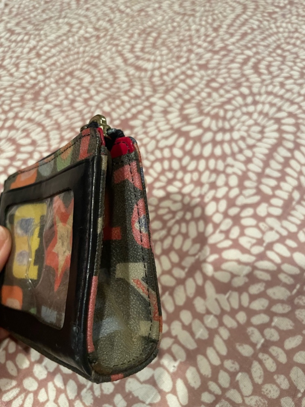 Vintage Dooney & Bourke Y2K Compact Zip Card Case Wallet - Picture 4 of 7